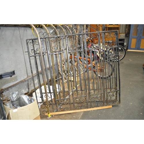 4 - PAIR OF IRON DRIVEWAY GATES