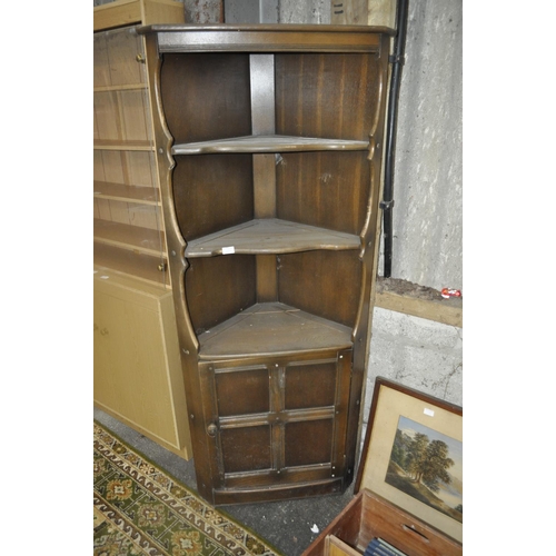 1161 - OAK CORBER CABINET