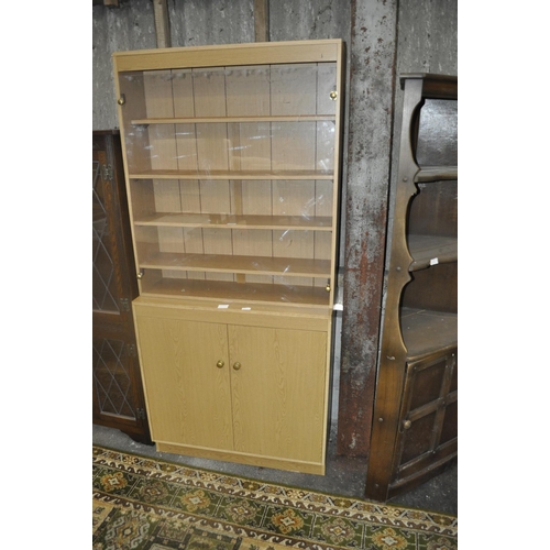 1162 - PINE DISPLAY CABINET