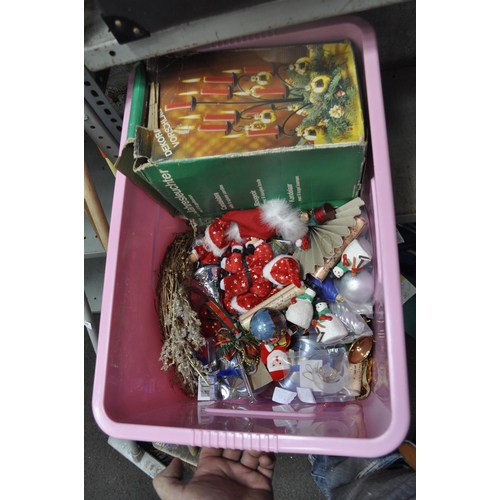 114 - LARGE BOX OF XMAS DECS