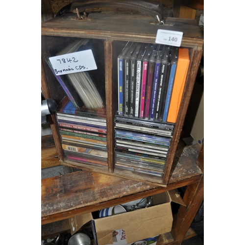 140 - WOODEN BOX OF CDS INC THE WHO   QUADROPHENIA