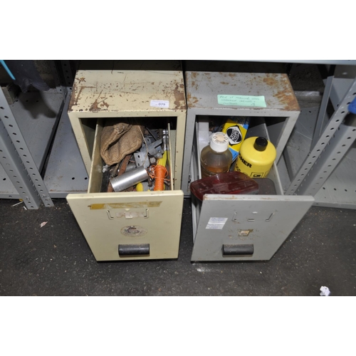 79 - 2 X MODULAR STEEL CABINETS AND TOOL CONTENTS