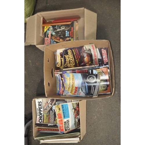 93 - 3 BOXES OF 60S-80S MOTOR MAGAZINES AND STREET MACHINE