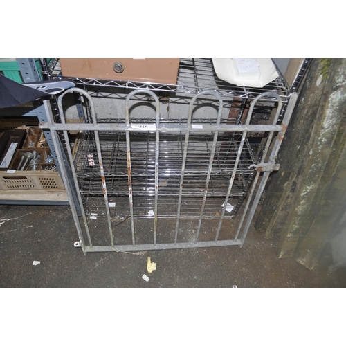 12 - GALVANISED SINGLE GATE 36IN TALL X 34