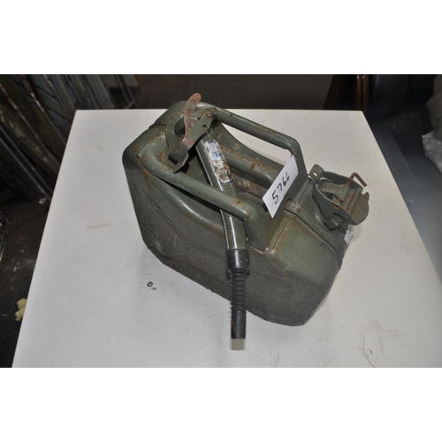 21 - 10LTR GREEN METAL FUEL CAN INC NOZZLE