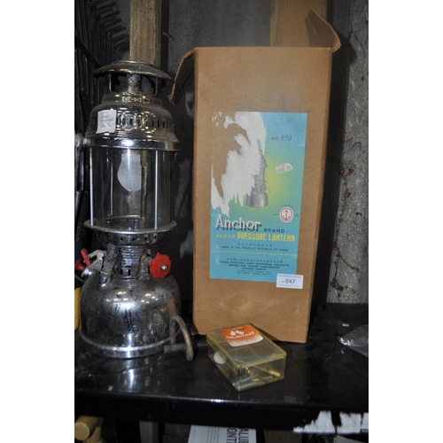 47 - BOXED CAMPING PRESSURE LANTERN WITH ACCESSORIES