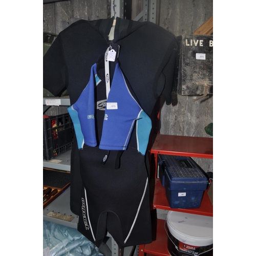 73 - ALDA AND FORCE 9 SHORTY WETSUITS