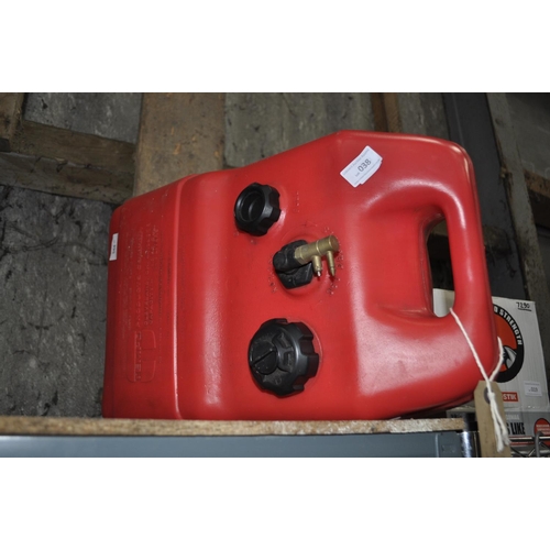 38 - RED PLASTIC BOAT FUEL TANK