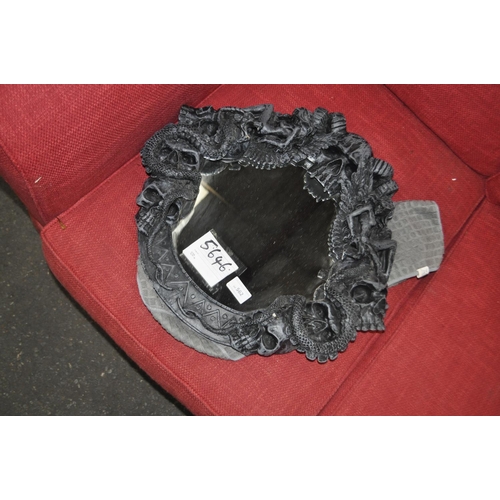 562 - DRAGON AND SKULL WALL MIRROR