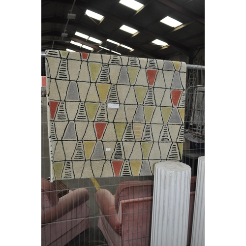 571 - MODERN 100% WOOL RUG 120 BY 170CM