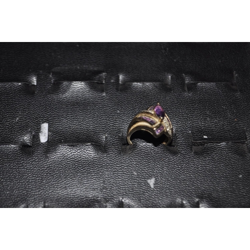 668 - 9CT GOLD TESTED AMETHYST SIZE I 3.9G