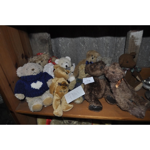 678 - 10 MINIATURE TEDDY BEARS