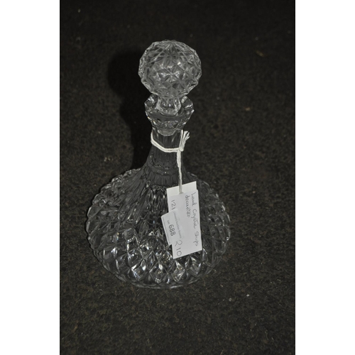 688 - LEAD CRYSTAL SHIPS DECANTOR