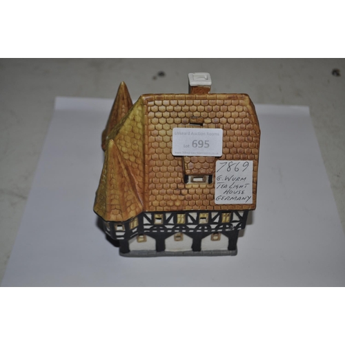 695 - GWORM TEALIGHT HOUSE MADE IN GERMANY