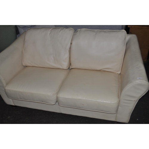 848 - CREA 2 SEATER LEATHER SETTEE