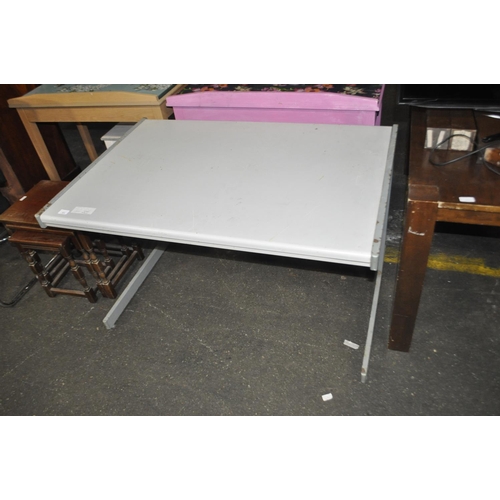 853 - VERY NICE HEAVY METAL FRAMED TABLE
