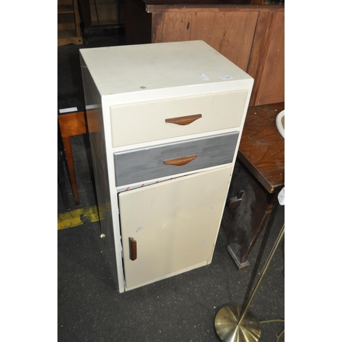 859 - 1950'S PAINTED SINGLE DOOR KITCHEN CABINET
