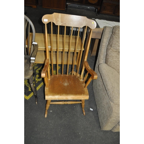 861 - BEACHWOOD SPINDLEBACK ROCKING CHAIR