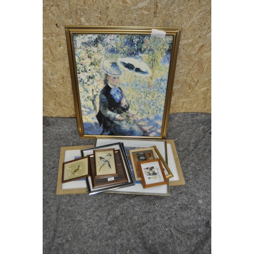 895 - LARGE QTY OF FRAME AND GLAZED PICTURES