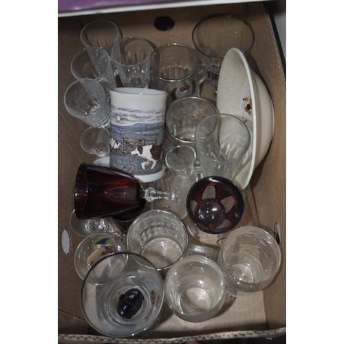144 - ASSORTED GLASSWARE INC RUBY RED