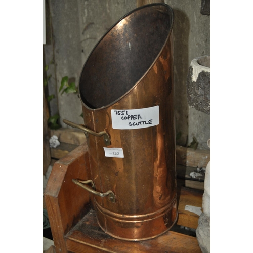 152 - COPPER COAL SCUTTLE