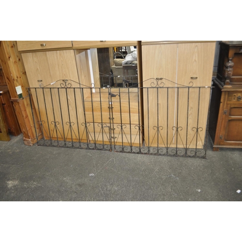 9 - PAIR OR WROUGHT IRON GATES