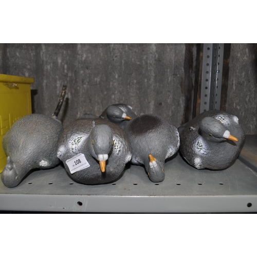 108 - 5 X DECOY WOOD PIGEONS 5