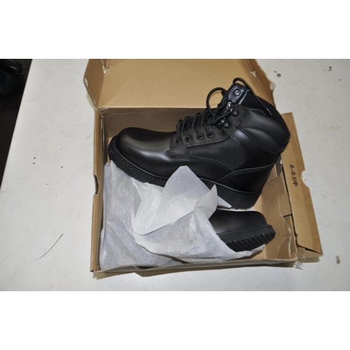 124 - ONE PAIR OF PRISON ISSUE SIZE 8 BOOTS - BRAND NEW