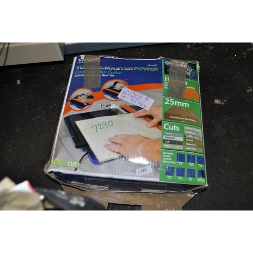 126 - A CATALOG RETURN, UNTESTED, TILE CUTTER