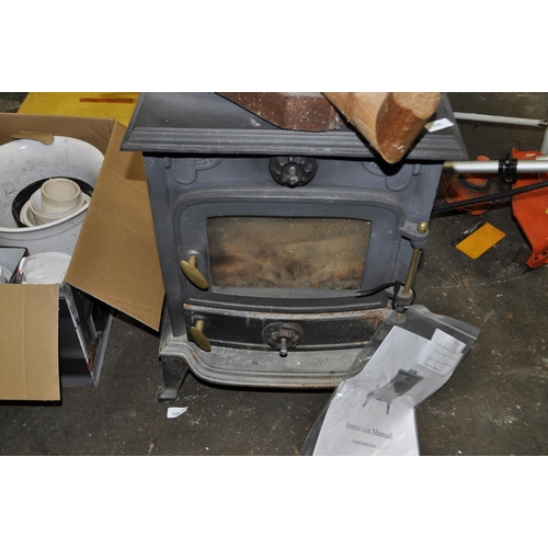 156 - 5 KW HEAT OUTPUT WOOD BURNER STOVE - GOOD WORKING ORDER