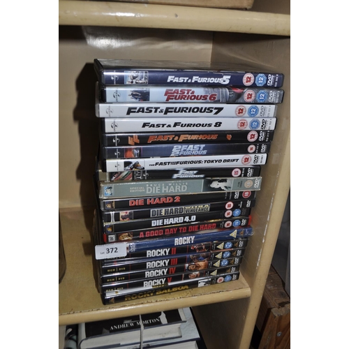 372 - DVDS INC ROCKY SET, FAST AND FURIOUS AND DIE HARD