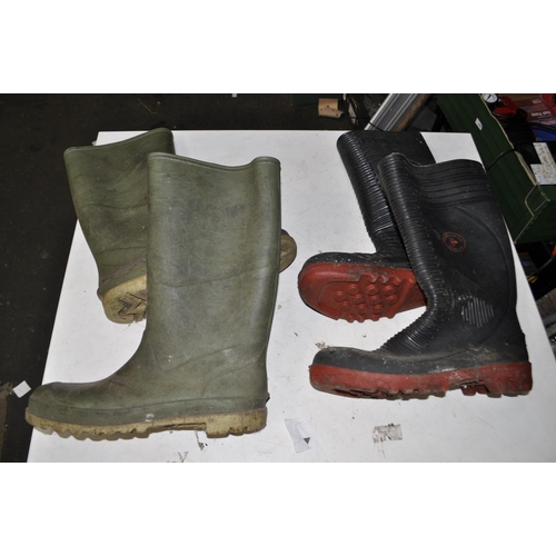 54 - 2 PAIRS OF WELLIES, SIZES 44 AND 47