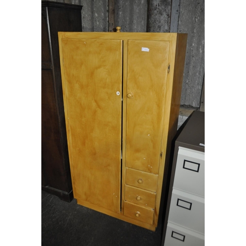 836 - TWO DOOR THREE DRAW SHELVING UNIT