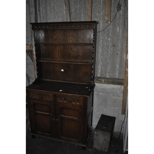 841 - TWO DOOR TWO DRAW DISPLAY CABINET