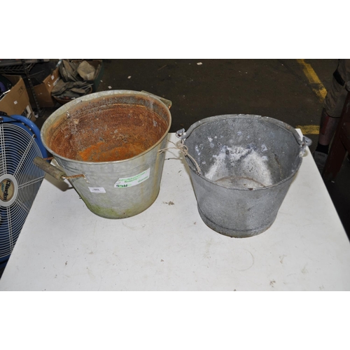 91 - 2 X GALVANISED BUCKETS