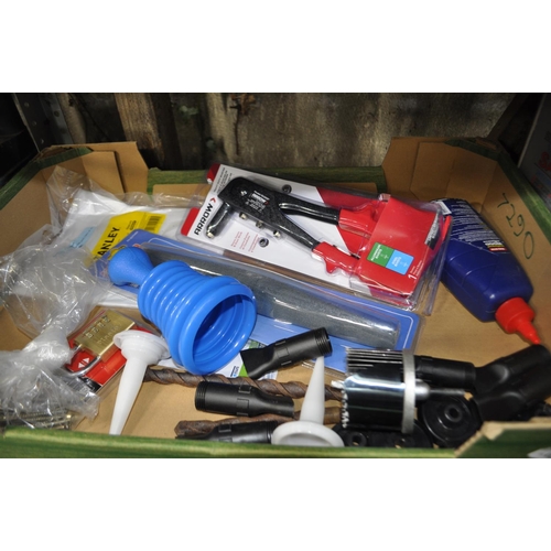 21 - SELECTION OF NEW TOOLS INC CASED RIVETER AND HOLE SAW SET ETC