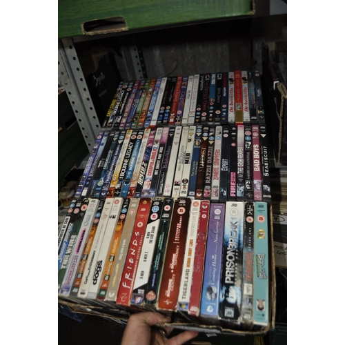 344 - LARGE BOX OF MIXED DVDS AND BOX SETS