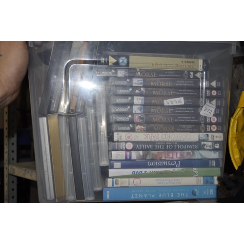 362 - BOX OF DVDS INC MORECOMBE AND WISE AND INS MORSE