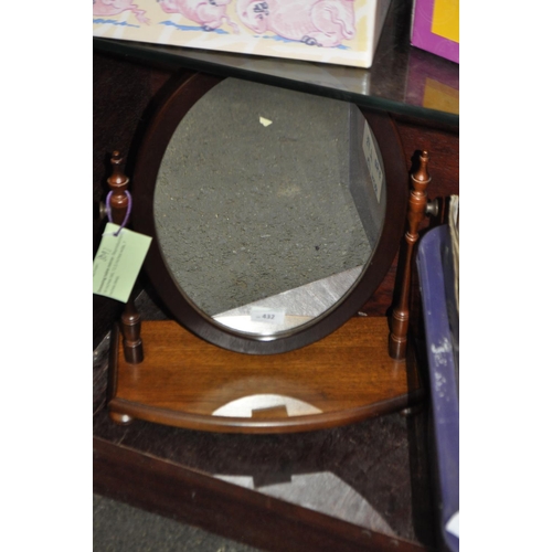 432 - SWING REPRO DRESSING TABLE MIRROR     16 INCH TALL   12.5