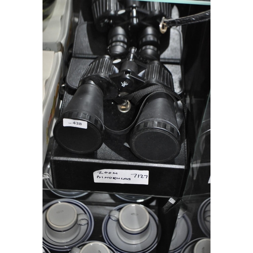 438 - ZOOM CASED BINOCULARS