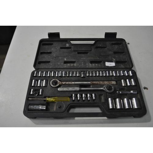 17 - CASED SOCKET SET  (1 PIECE MISSING)