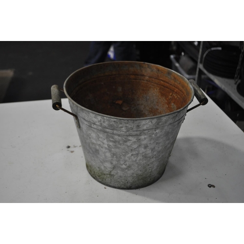 39 - GALVANISED PLANT BUCKET/ COAL BUCKET