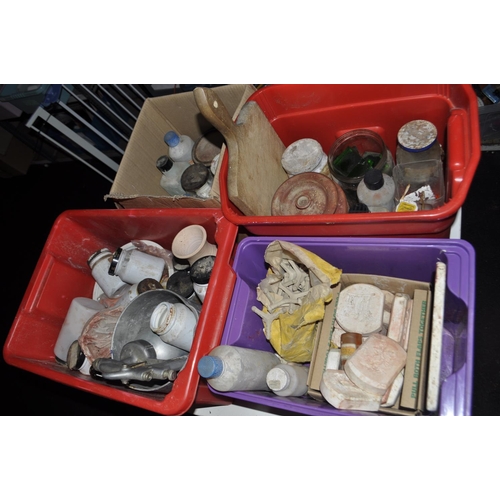 79 - QTY OF POTTERS AND ARTISTS MATERIALS INC GLAZES AND MOLDS