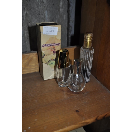 543 - SELECTION OF VINTAGE PERFUMES AND BOTTLES