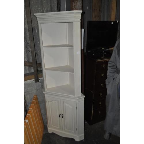 800 - WHITE PAINTED CORNER CABINET