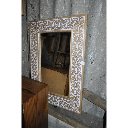 803 - DECORATIVE PATTERNED WALL MIRROR