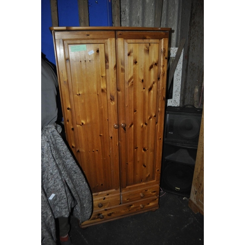 805 - MODERN PINE WARDROBE