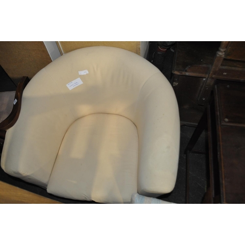 809 - CREAM TUB CHAIR