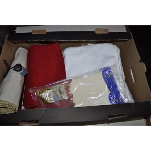 407 - CLEAN QUALITY TABLE CLOTHS AND OTHERS