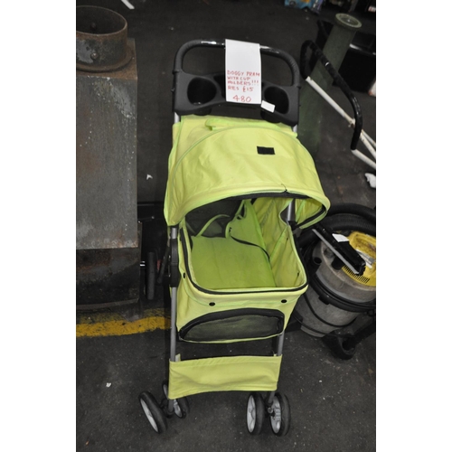 161 - DOGGY PRAM WITH CUP HOLDER